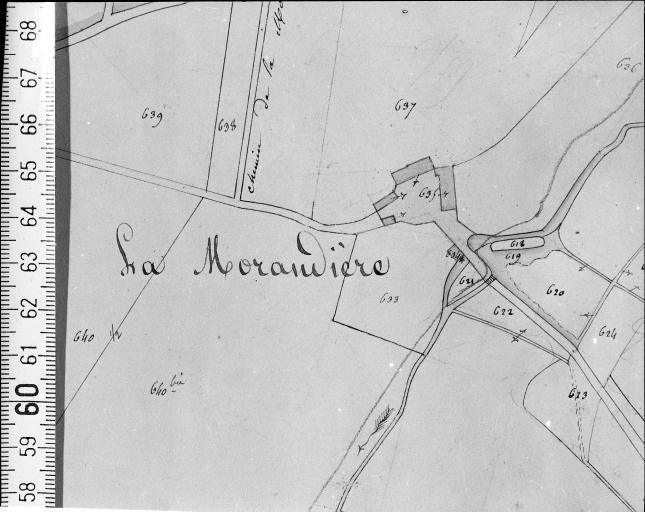 Extrait du plan cadastral napoléonien, section E2, 1831.