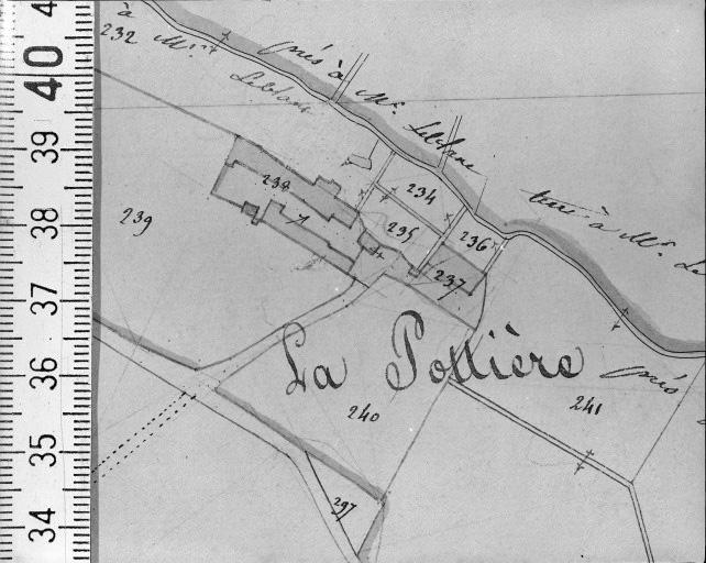 Extrait du plan cadastral napoléonien, section E1, 1831.