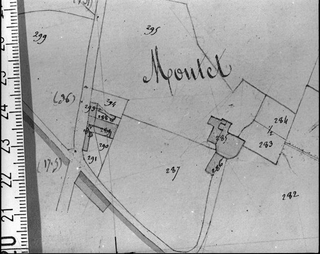 Extrait du plan cadastral napoléonien, section E1, 1831.