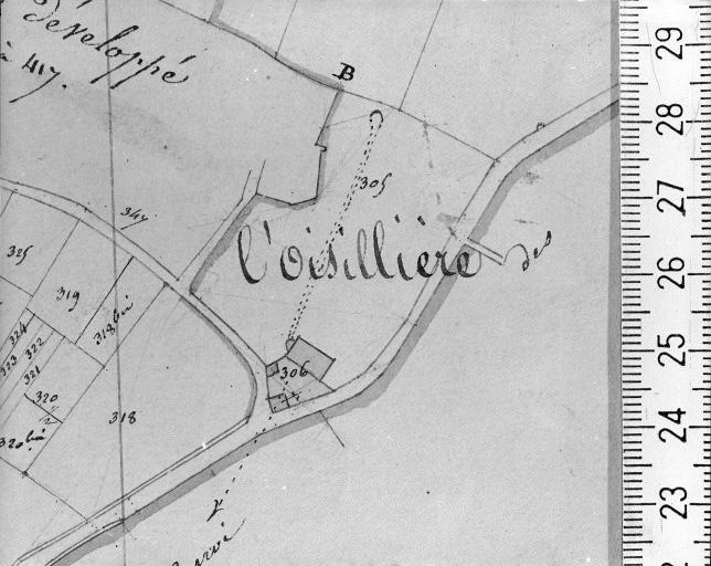 Extrait du plan cadastral napoléonien, section E1, 1831.