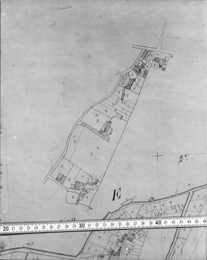 Extrait du plan cadastral napoléonien, section E1, 1831.
