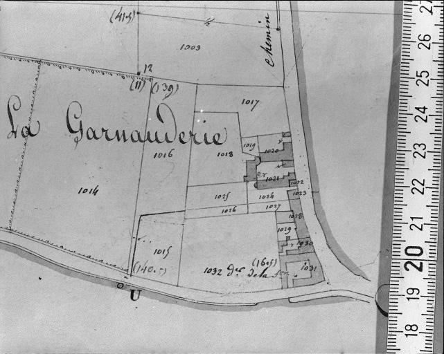 Extrait du plan cadastral napoléonien, section E3, 1831.