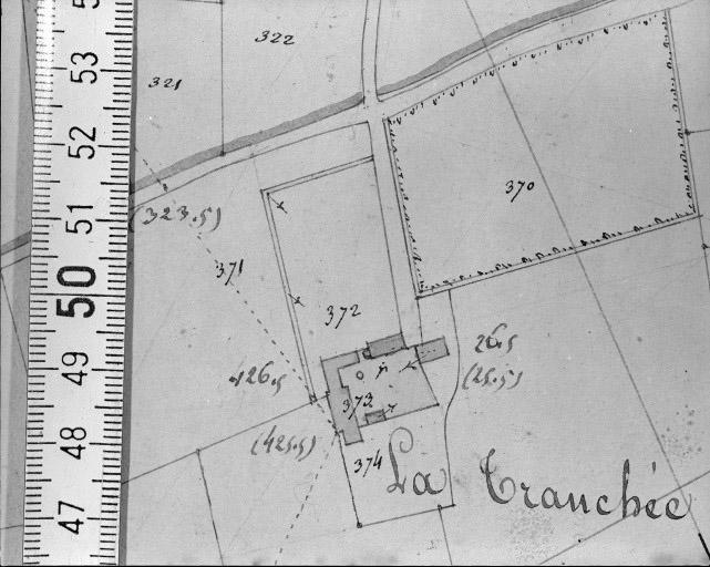 Extrait du plan cadastral napoléonien, section F2, 1831.