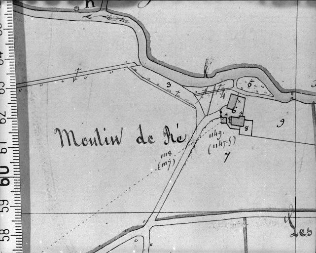 Extrait du plan cadastral napoléonien, section A1, 1832.
