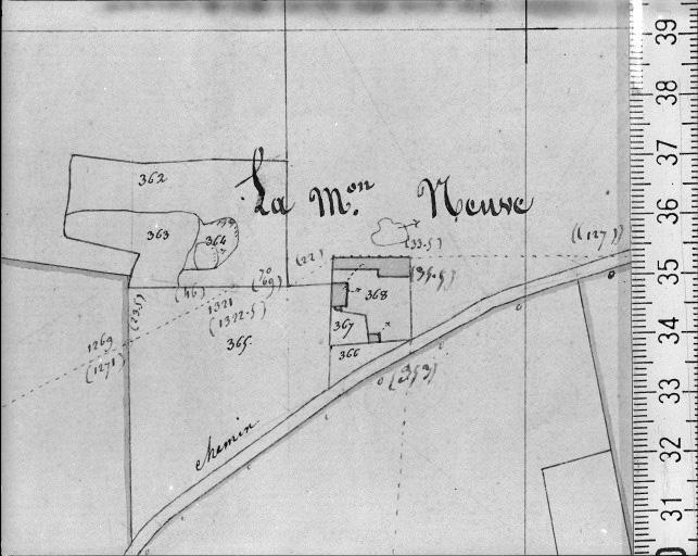 Extrait du plan cadastral napoléonien, section A1, 1832.