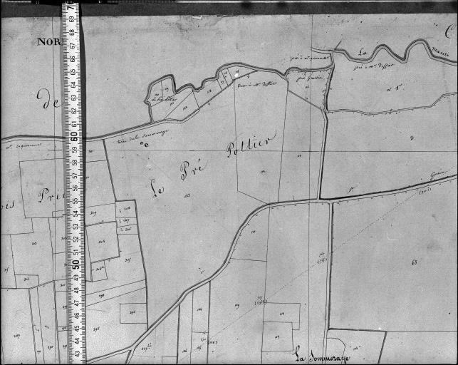 Extrait du plan cadastral napoléonien, section A1, 1832.