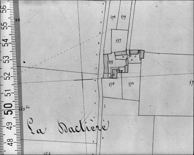 Extrait du plan cadastral napoléonien, section A2, 1832.