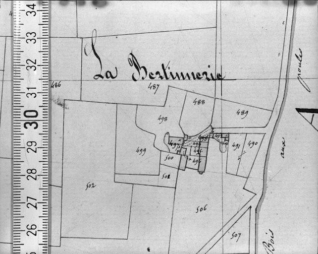 Extrait du plan cadastral napoléonien, section A2, 1832.