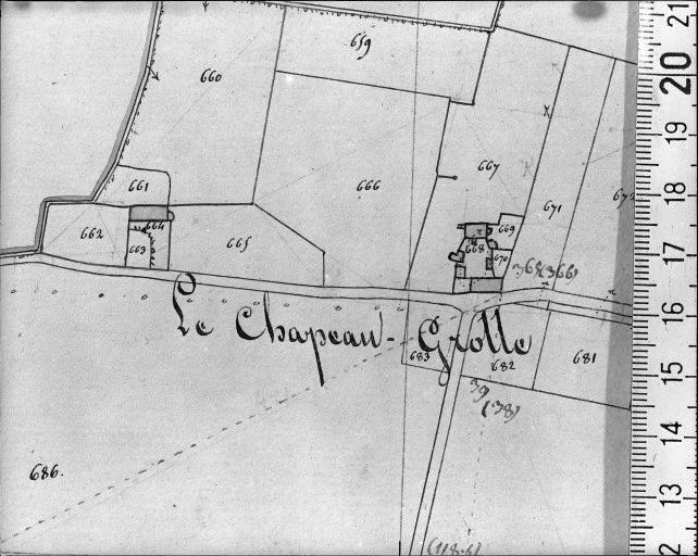 Extrait du plan cadastral napoléonien, section A2, 1832.