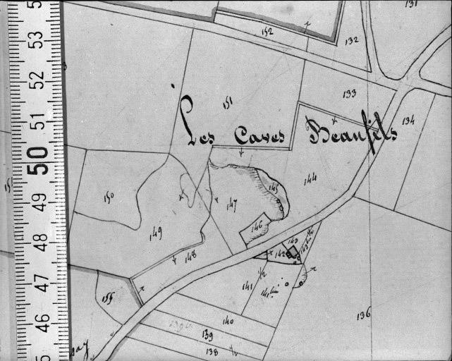 Extrait du plan cadastral napoléonien, section B1, 1832.