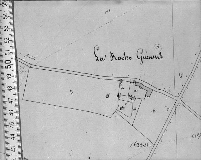 Extrait du plan cadastral napoléonien, section B1, 1832.