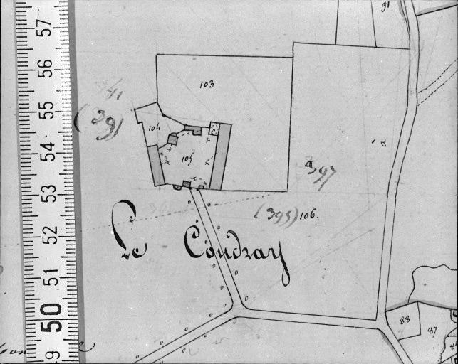 Extrait du plan cadastral napoléonien, section B1, 1832.