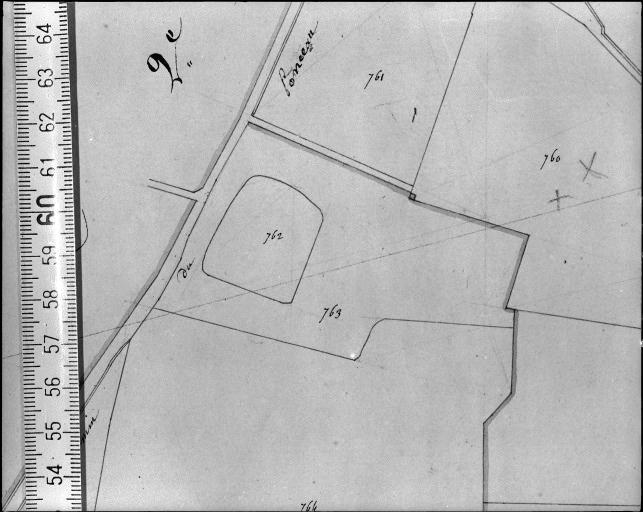 Extrait du plan cadastral napoléonien, section B2.