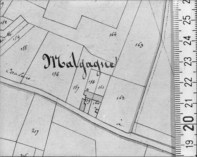Extrait du plan cadastral napoléonien, section C1, 1832.