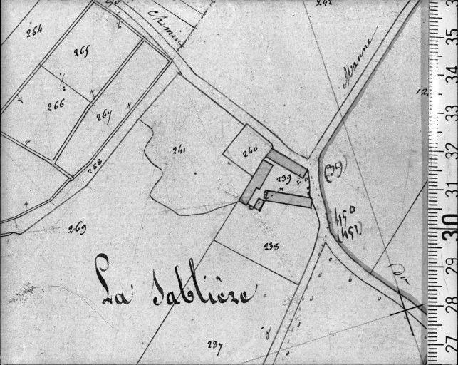 Extrait du plan cadastral napoléonien, section C1, 1832.