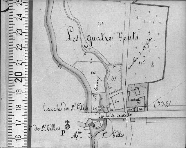Extrait du plan cadastral napoléonien, section C2, 1832.