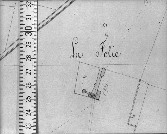 Extrait du plan cadastral napoléonien, section C2, 1832.