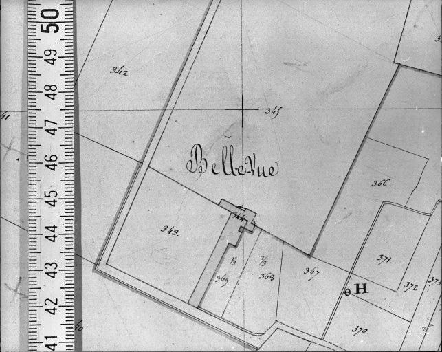 Extrait du plan cadastral napoléonien, section C2, 1832.