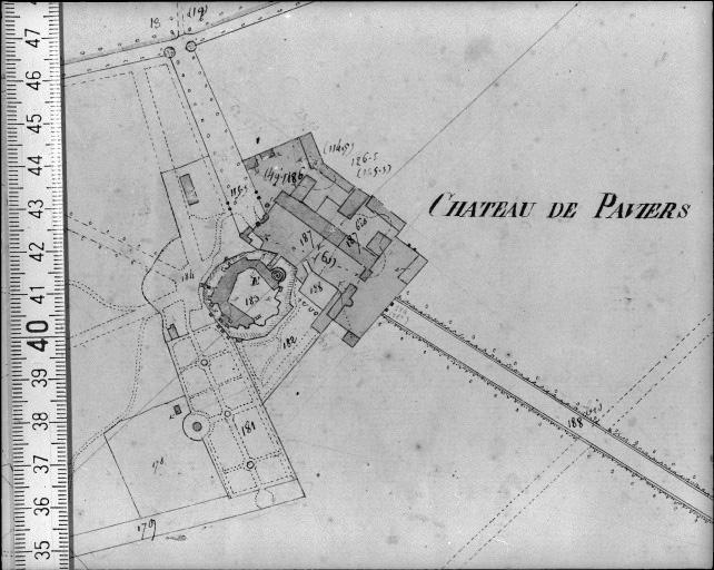 Extrait du plan cadastral napoléonien, section D2, 1832.