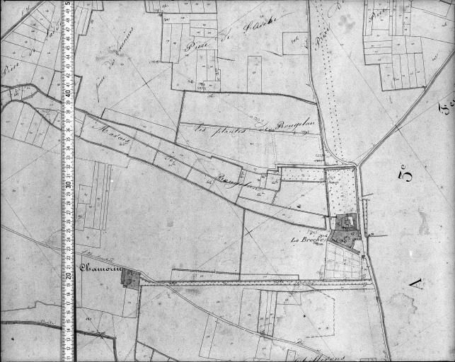 Extrait du plan cadastral ancien, section A2, 1832.