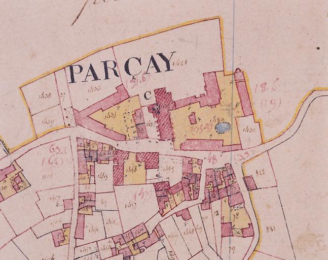 Extrait du plan cadastral ancien, section A3, 1832.