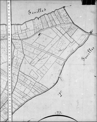Extrait du plan cadastral ancien, section A3, 1832.