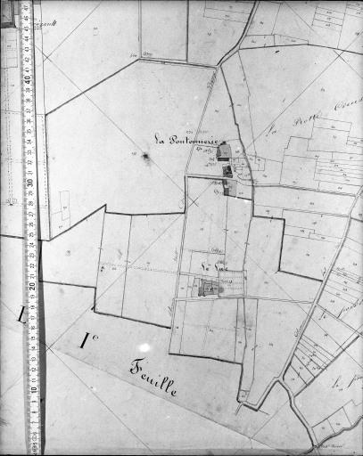 Extrait du plan cadastral ancien, section B2, 1832.