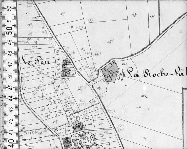 Extrait du plan cadastral ancien, section C2, 1832.