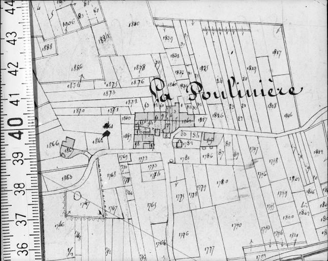 Extrait du plan cadastral ancien, section C3, 1832.