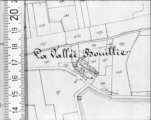 Extrait du plan cadastral ancien, section C3, 1832.