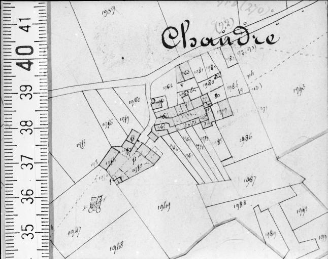 Extrait du plan cadastral ancien, section C3, 1832.