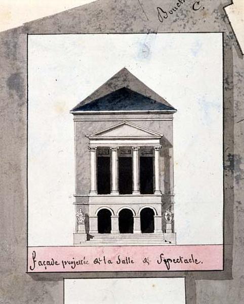 Projet de façade pour le théâtre (non réalisé).