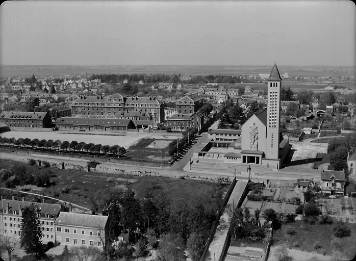 Vue aérienne en 1951.