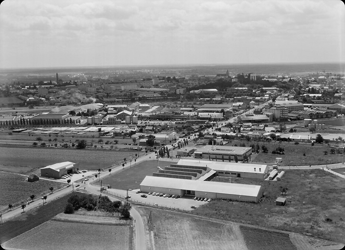 Vue aérienne en 1965-1966.