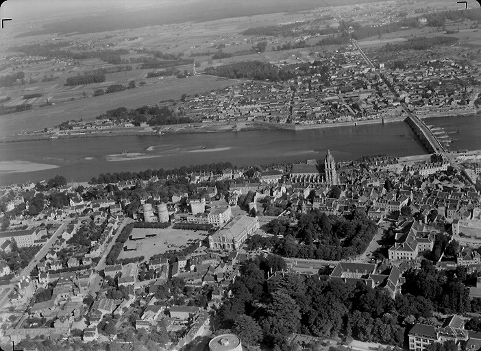 Vue aérienne en 1949.