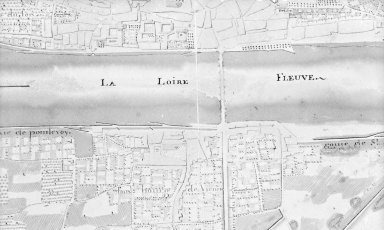 Plan de la ville de Blois au XVIIIe siècle (vers 1780) : détail. (bibliothèque municipale de Blois, RLV 362). ; Plan de la ville de Blois au XVIIIe siècle (vers 1780) : détail. (bibliothèque municipale de Blois, RLV 362).