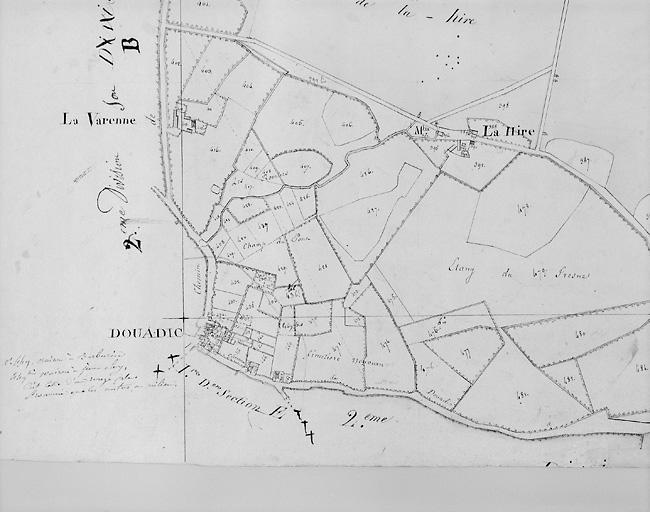 Plan d'après le premier cadastre, daté du 26 octobre 1817, section C2 au 1/5000e.