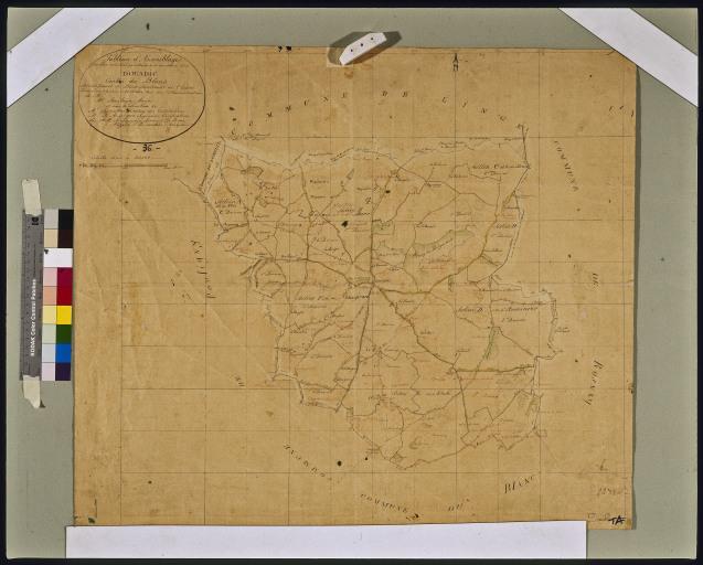 Premier cadastre. Tableau d'assemblage au 1/20 000 daté du 26 octobre 1817.