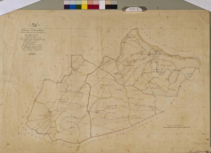 Tableau d'assemblage au 1/10 000e, 1843.