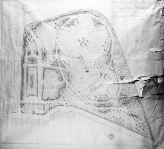 Projet d'aménagement du parc par Eugène Touret, architecte-paysagiste, le 31 janvier 1910.