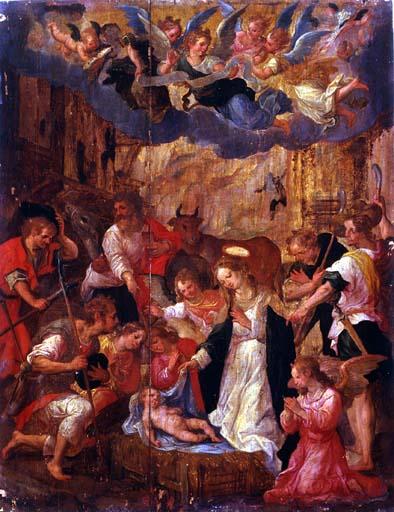 Tableau : Adoration des bergers