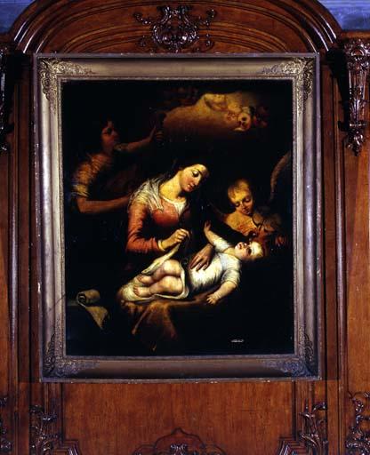 Tableau : Vierge à l'Enfant et anges