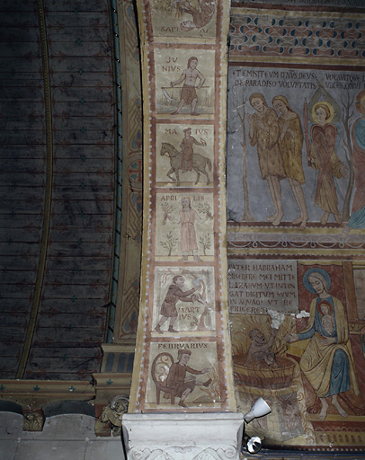 Arc doubleau séparant le choeur de la nef : les travaux des mois.
