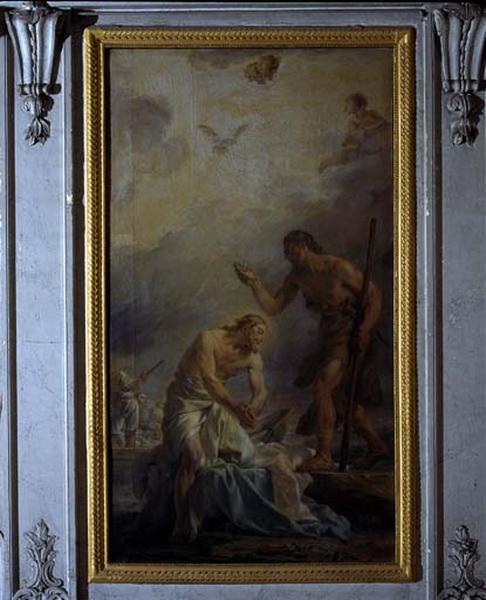 Détail, tableau : Baptême du Christ (1771).