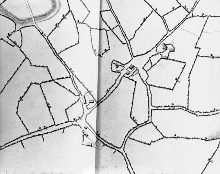 Plan extrait du plan terrier de la Seigneurie de Culan, 4ème quart 18ème siècle.