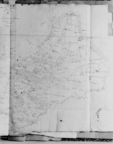 Plan extrait du plan terrier de la Seigneurie de Culan, 4ème quart 18e siècle.