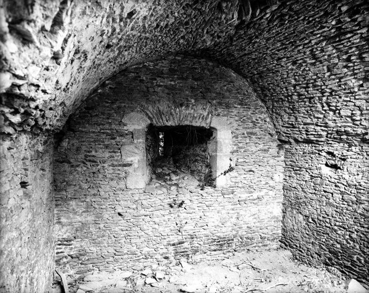 Tour ouest, salle semi enterrée, meurtrière. Dimensions : H = 115 cm, l =135 cm.