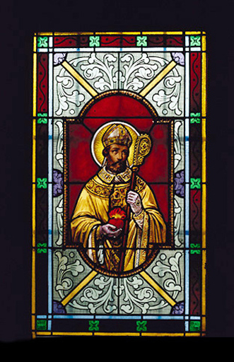 Ensemble de 2 verrières à personnage : saint Martin, saint Louis (baie 1, 2)