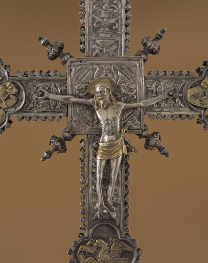 Détail de la face : Christ en croix. - © Inventaire général, ADAGP