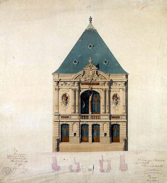 projet de façade pour le théâtre